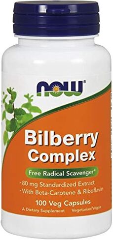 NOW FOODS Bilberry Comp 80Mg, 100 Count in Saudi Arabia