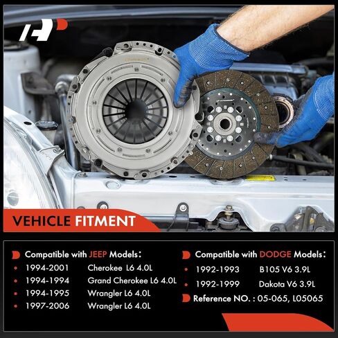 A-Premium Transmission Clutch Kit Compatible with Jeep Grand Cherokee 1994-1996, Wrangler 1994-1995/1997-2006, Cherokee 1994-2001 & Dodge Dakota 1992-1999, B150 1992-1993, Replace# 05-065 05065 in Saudi Arabia