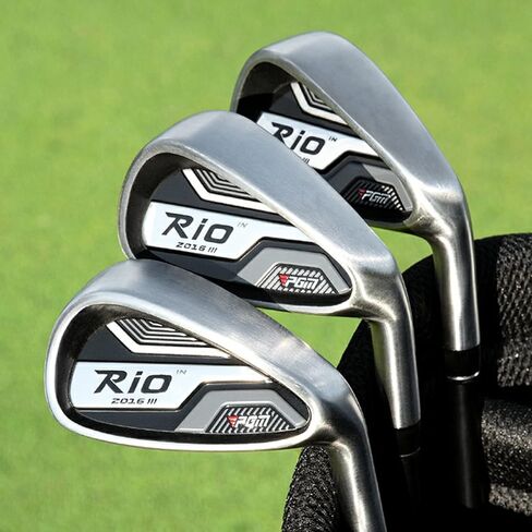 PGM Men's Complete Golf Club Sets - 12 Pieces - 3 Wood (#1,3,5), 1 Hybrid (#4H), 6 Irons(#5,6,7,8,9,PW), 1 Sand Wedge (52°), 1 Putter - Golf Stand Bag - Titanium Club Head, Graptlite Shaft in Saudi Arabia