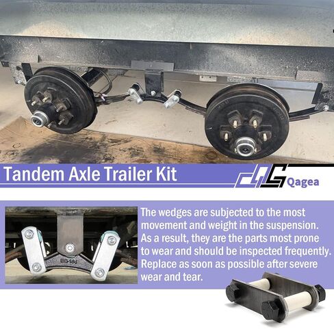 Qagea Trailer Shackle Kit, Trailer Shackles, Tandem Axle Trailer Kit Fit for Double Eye Spring (3,500 lbs-7,200 lbs Axles) （2 Pack） in Saudi Arabia