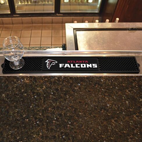 FANMATS - 13978 NFL Atlanta Falcons Vinyl Drink Mat, Black, 3.25"x24" in Saudi Arabia