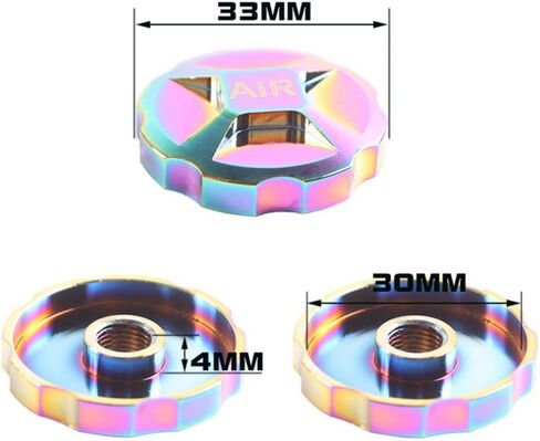 CNC Aluminum Alloy Cycling Mountain Bike Air Gas Fork Value Cover MTB Front Fork Cap Protector Replacement Part Accessory ((Colorful)) in Saudi Arabia