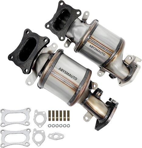 محول حفاز أمامي يسار ويمين من ABYSMAUTO متوافق مع Honda Pilot 2009-2021/ Accord 2008-2017/ Odyssey 2008-2019 3.5L محول حفاز مناسب مباشرة Euro 5 16658 16643 (متوافق مع EPA) in Kuwait
