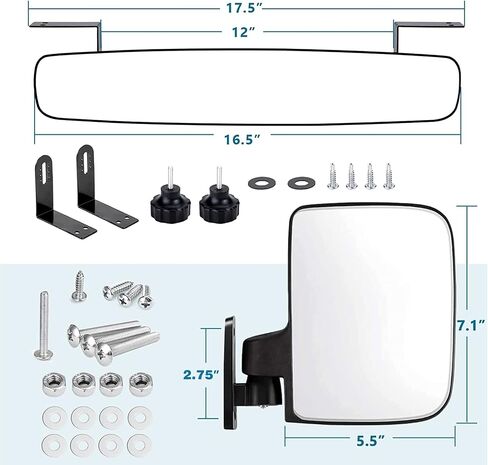 BETOOLL HW9008 Golf Cart Folding Side View Mirrors For Club Car, EZGO, Yamaha, Star, Zone Carts in Saudi Arabia