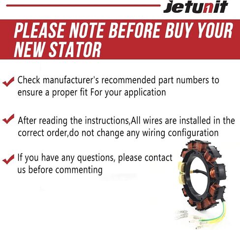 Stator for Mercury 174-2075K1 Outboard 30,40,45,50,55,60,65,75,90 HP Jet 398-832074A5 832074A11 832075A13 832075A14 9873A15 9873A18 9873A29 2 Stroke 2/3 Cylinder 9-Amp 1995-2005 in Saudi Arabia