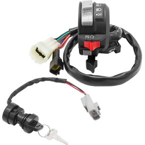 M MATI Start Stop Headlight Switch & Ignition Key Switch for Yamaha Grizzly 660 2002-2003 Kodiak 400 2002 5LP-83973-01-00 5LP-83973-00-00 5KM-82510-01-00