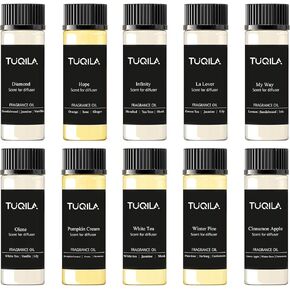 Hotel Luxury Essential Waterless Diffuser Scents Oil Gift Set (10x 20mL),Fragrance Aroma Scent Oil Usage Cold Air Diffuser Aromatherapy for Home, Car, Hotel, Office