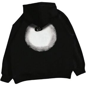 SHENHE Women's Graphic Magic 8 Ball Print Loose Fit Drawstring Hoodie Pullover Sweatshirt