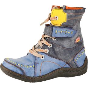 TMA EYES Women's Leather Casual Ankle Boots Fashion Non-slip With Side Zipper Design