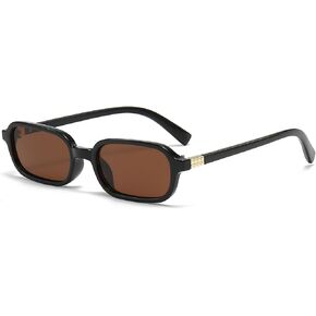 ADE WU Narrow Rectangle Sunglasses for Women Men Vintage Trendy 90s Tiny Rectangular Frame Sunnies