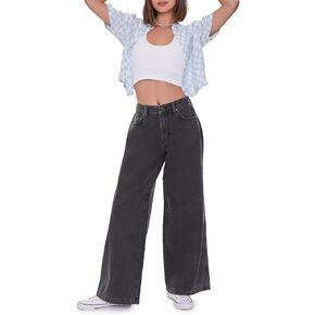 Forever 21 Women's Wide-Leg High-Rise Jeans