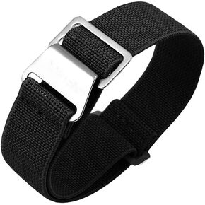 60's French Troops Parachute Special Elastic Nylon Watch Band Man's Universal Hook-and-Loop Nylon Strap 20/21/22mm