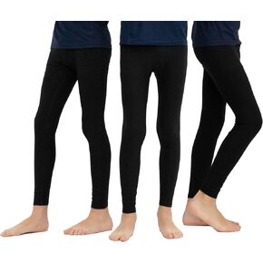 KISTA 3 Pack Kid's Compression Pants, Athletic Sports Leggings & Running Tights Bottoms