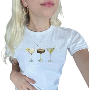 Amiblvowa Y2k Baby Tees Short Sleeve Crop Tops Women Teen Girl Fruit Graphic Print Cropped T Shirts Aesthetic Vintage Clothes in Saudi Arabia
