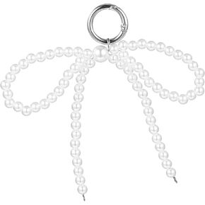اللؤلؤ القوس المفاتيح Bowknot سلسلة مفاتيح Bowknot كيرينغ حقيبة المفاتيح اكسسوارات اللؤلؤ سحر لمفاتيح السيارة محفظة Backbag الهواتف المحمولة