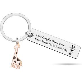 Heigebi Giraffe Keychain Gifts for Women Men Adults Giraffe Gift for Giraffe Lovers Inspirational Gifts for Friends Sister Daughter Son Animal Lovers Christians Graduation Birthday Gifts