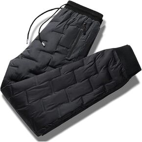 Men's Winter Down Pants Warm Snow Puffer Pant Lightweight Puffer Down Pants Snow Trousers
