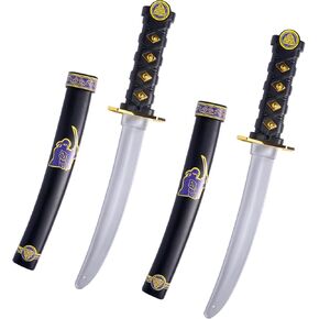2 Pcs Plastic Samurai Sword Ninja Sword Deadpool Swords Katana Sword Toy Halloween Costume Accessories for Boys, 15.7'' Length
