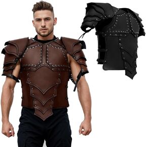 CAMDOM Medieval Chest Armor for Men Viking Knight Chest Belt Armor Warrior Adjustable Leather Armour