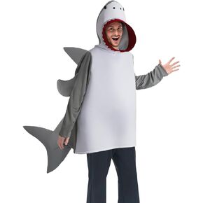 بدلة هوميلكس للحيوانات للبالغين من قطعة واحدة للجنسين للبالغين والنساء في الهالوين مع أربطة شعر على شكل حيوانات - سمكة القرش in Kuwait