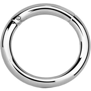 Pierced Owl 14GA Sterling Silver Hinged Segment Clicker Ring