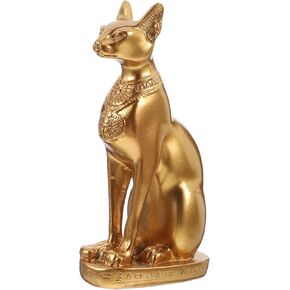 DOITOOL Egyptian Cat Statues 4.2" Resin Statue Egyptian Cat Sculpture Egyptian Goddess Statue Bastet Statue Collectible Figurine for Home Desktop Decoration