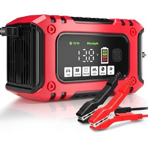 Battery Charger 10-Amp 12V and 24V Fully-Automatic Smart Car Battery Charger, Battery Desulfator with Temperature Compensation, and Battery Maintainer Trickle Charger