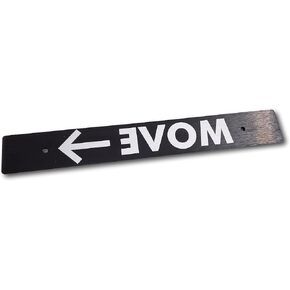 Aluminum Black Front License Plate Delete w/Move Over Laser Engraved for Subaru Vehicles