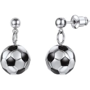 Soccer Earrings, 3D Ball Jewelry, Sports Mom Spirit Wear Jewelry, Soccer Fan，Come with Box