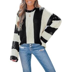 CUPSHE Womens Sweaters Casual Long Sleeve Chunky Knit Pullover Sweater Tops