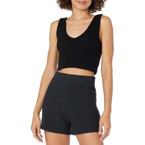 The Drop Women's Sylvie Cotton Blend V-Neck Cropped Sweater Tank