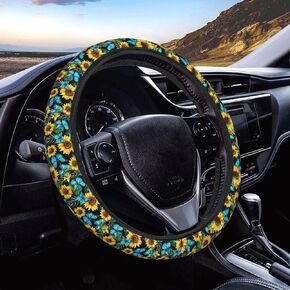 Yellow Duck Car Steering Wheel Cover Auto Steering Wheel Protector Anti-Slip Elasticity and Breathable Car Accessories Universal 15 Inch for Cars SUV Sedan Vans Trucks