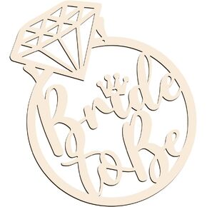 AHANDMAKER Bride to Be Diamond Ring Wooden Sign Wedding Party Decoration Wood Letters Sign Decorations Photo Booth for Wedding Hanging Wall Decorative Plate Bachelorette Wedding, 11.8 inch