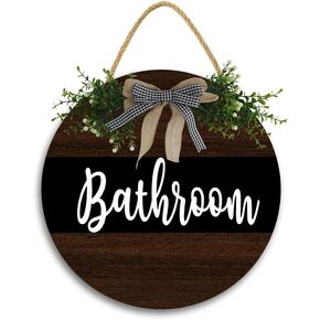 12x 12In Funny Bathroom Wall Decor Sign,Guest Bathroom Decor,Farmhouse Wall Decor Signs for Bathroom,Modern Farmhouse Guest Restroom Decor