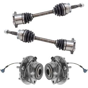 TRQ Front Drivetrain Kit CV Axle Shaft Assembly Wheel Hub Bearing Assembly Compatible with 2008-2010 INFINITI QX56 2008-2012 Nissan Armada TITAN