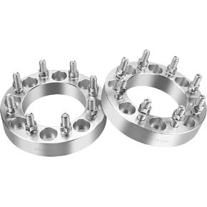 8x6.5 Wheel Spacer 1.5 inch for 1994-2011 Dodge Ram 2500 3500, 1988-1998 Ford F250, 1988-1997 Ford F350, 1992-2013 E250 E350 Econoline, 2PCS 8x165.1 Wheel Adapter Hub Bore 126.15mm with 9/16-18 Studs