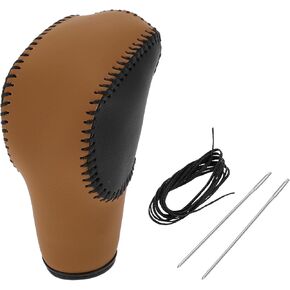 Gear Shift Knob Cover for Ford for Ranger 2019-2022 Anti-Slip Stick Shifting Handle Protector Faux Leather 1 Pc Black