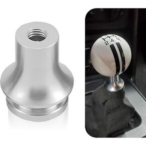 Pack-1 Car Gear Lever Connector, 1.22" x 1.14" Waterproof Metal Manual Vehicle Gear Shifter Lever Adapter Accessory, M12 x 1.25 Shift Knob Boot Retainer, Compatible with Subaru Ford (Black)