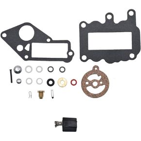 Carbman 382048 Carburetor Repair Rebuild Kits Float Replacement for Johnson and Evinrude Outboard 9.5 hp Engine 1964-1973 Replace 379154 765630