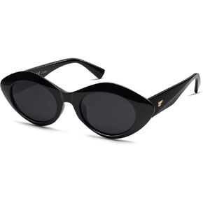 VANLINKER Polarized Trendy Thick Oval Round Sunglasses for Women Retro Shades VL9825