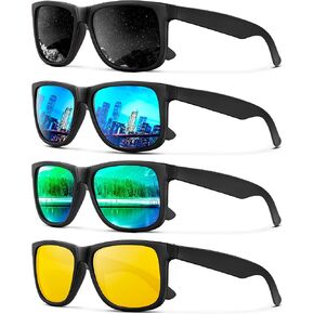 KALIYADI Mens-Sunglasses Polarized Sunglasses Men: Classic Sunglasses for men with UV Protection Driving Fishing Golf