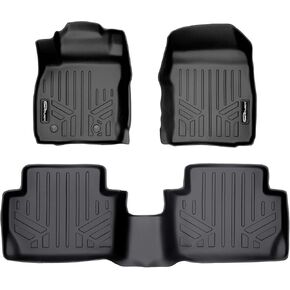 SMARTLINER Custom Fit Floor Mats 2 Row Liner Set Black Compatible with 2018-2021 Compatible with Ford EcoSport (US Model Only)
