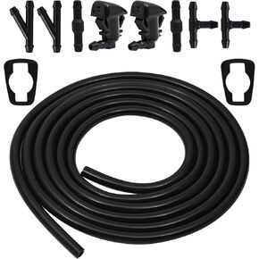 SECLUDE Front Windshield Washer Nozzles Kit with 2M Windshield Washer Hose Replace OEM #8S4Z-17603-AA, 7T4Z-17603-A for Ford Edge Focus