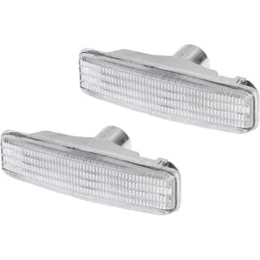 No.63148360589 Side Marker Light Cover for BMW E39 1997-2003 Waterproof White Blinker Corner Parking Light Turn Signal Light Lens Plastic 2 Pcs