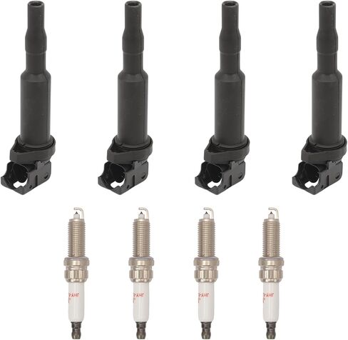 4 عبوات من شمعات الإشعال البلاتينية الإيريديوم وملفات الإشعال تناسب ميني كوبر 2007-2013 كوبر كونتري مان 2011-2016 كوبر بيسمان 2013-2016 1.6 لتر، تحل محل UF-598 12137575010 19005293 NGK97968 in Kuwait