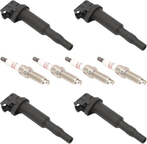 4 عبوات من شمعات الإشعال البلاتينية الإيريديوم وملفات الإشعال تناسب ميني كوبر 2007-2013 كوبر كونتري مان 2011-2016 كوبر بيسمان 2013-2016 1.6 لتر، تحل محل UF-598 12137575010 19005293 NGK97968 in Kuwait