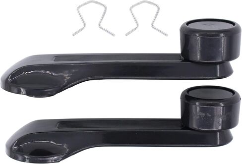 NewYall 2 قطعة مقبض كرنك يدوي للنافذة باللون الأسود مع مشابك تثبيت لسيارة Honda Civic 1984-2000 75330-SA0-00A in Saudi Arabia