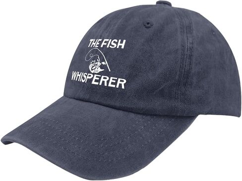 The Fish Whisperer Golf Hat Outdoor Hat Pigment Black Trucker Hats Women Gifts for Boyfriends Outdoor Cap in Kuwait