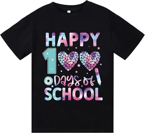 MORFORU Happy 100 Days of School Shirt for Boy and Girls in Saudi Arabia