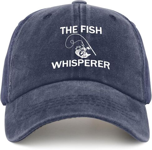The Fish Whisperer Golf Hat Outdoor Hat Pigment Black Trucker Hats Women Gifts for Boyfriends Outdoor Cap in Kuwait